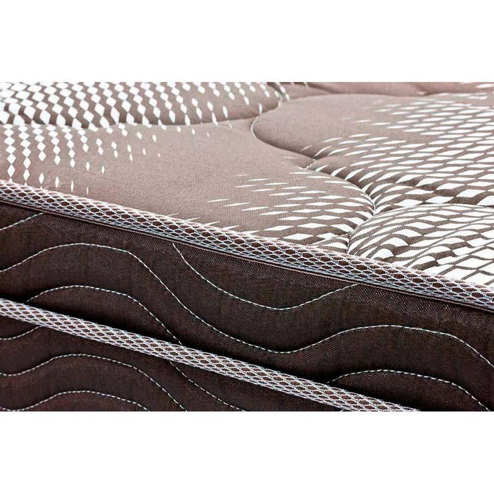 Cama Box Baú Queen: Colchão Ortopédico Ortobom Wood Light + Base CRC Suede Brown(158x198) - 3