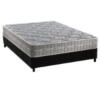 Cama Box Casal: Colchão Molas Ensacadas Anjos Royal + Base CRC Suede Black(138x188) - 1