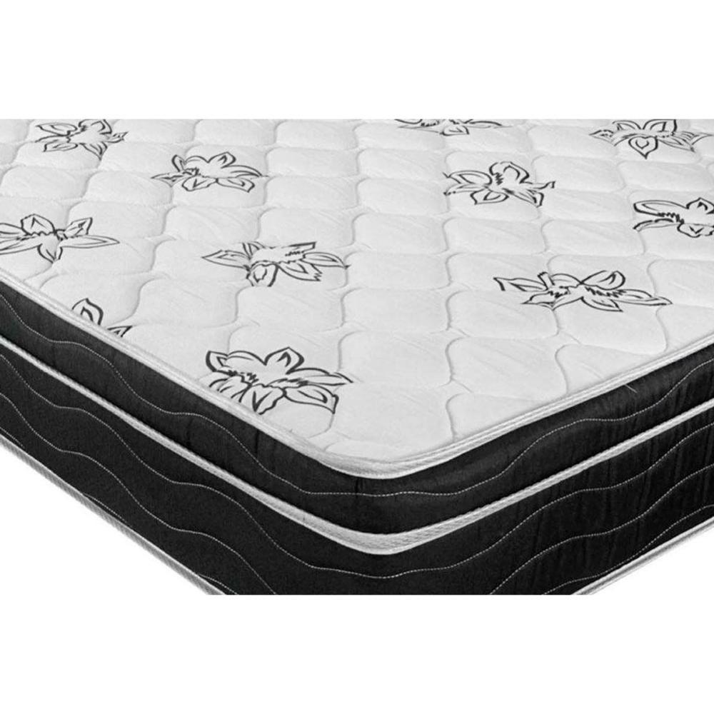 Conjunto Box Solteiro: Colchão Molas Ortobom Nanolastic Physical Spring + Base CRC Suede Black(88x188) - 3