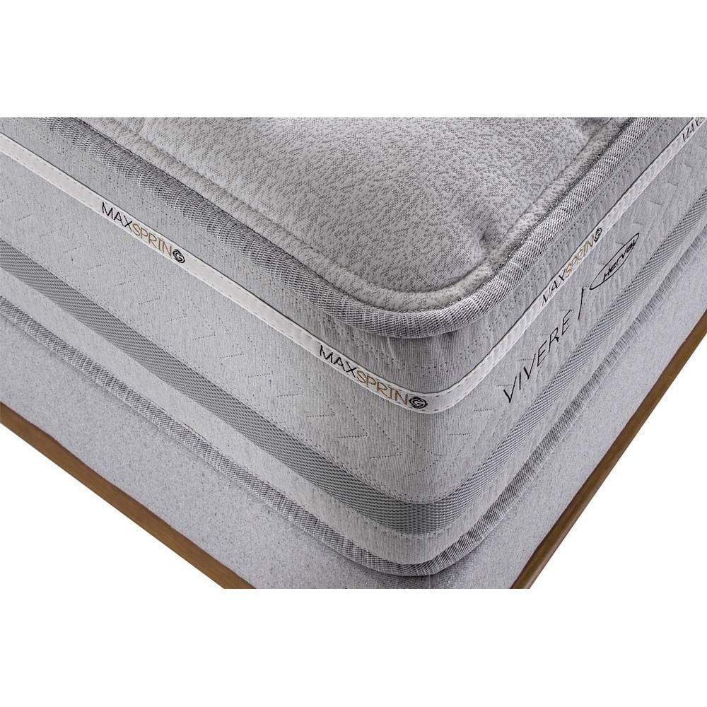 Conjunto Box Queen: Colchão Molas Herval Colchão Maxspring Petra C1662 + Base CRC Suede Gray(158x198x33) - 4