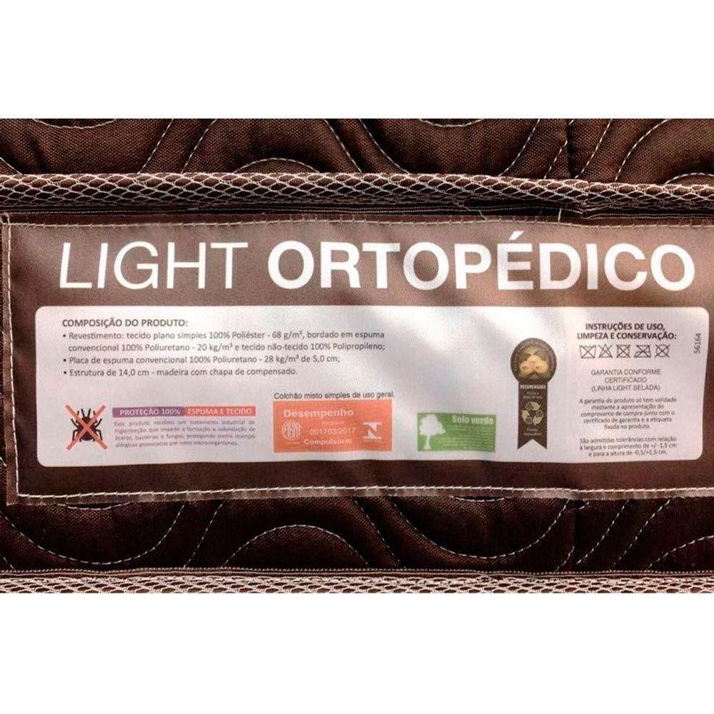 Cama Box Queen: Colchão Ortopédico Ortobom Wood Light + Base CRC Suede Brown(158x198) - 7
