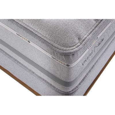 Conjunto Box Solteiro: Colchão Molas Herval Colchão Maxspring Petra C1662 + Base CRC Suede Gray(88x188x33)