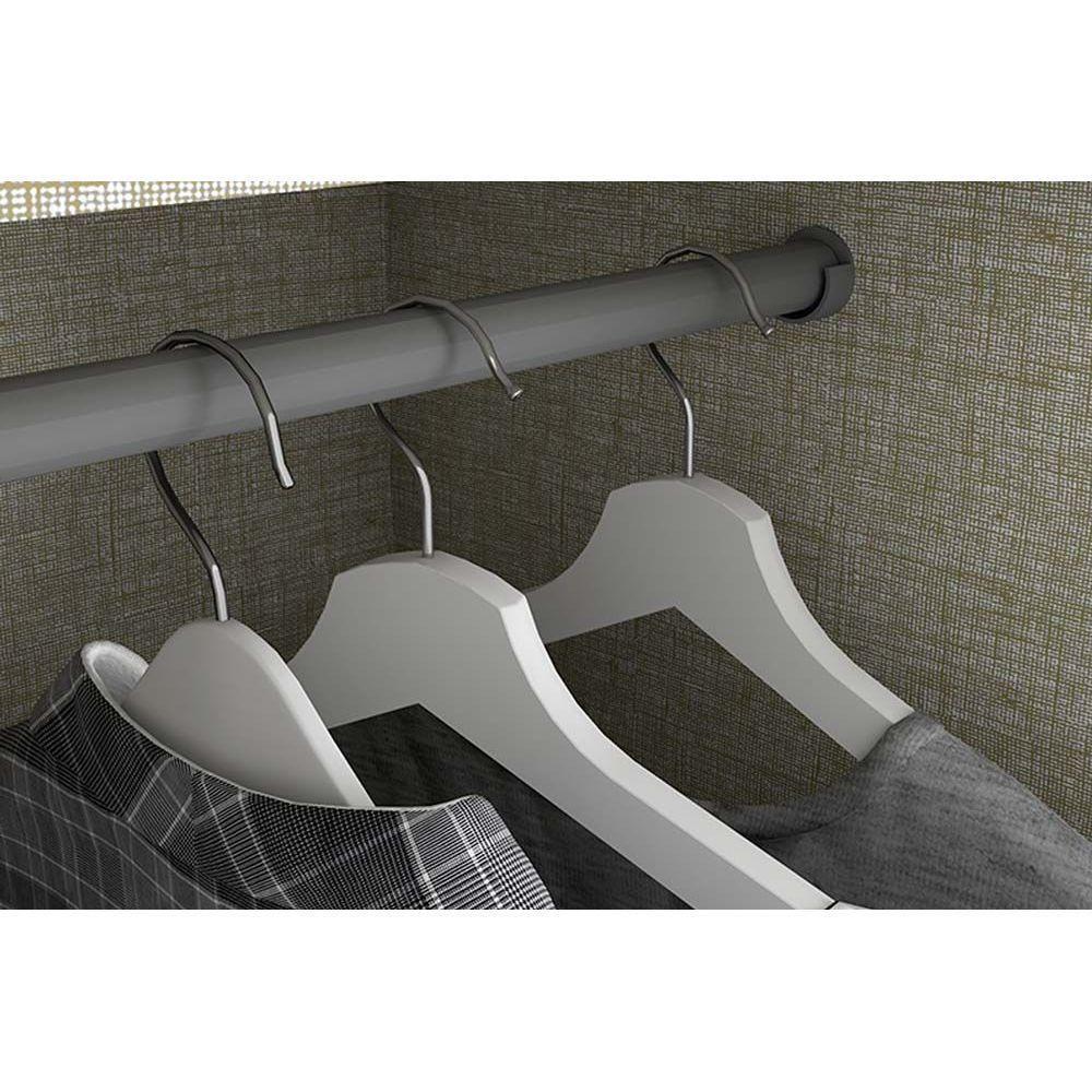 Guarda Roupa Solteiro 4 portas e 3 Gavetas Caju DA135 Branco - Henn - 4