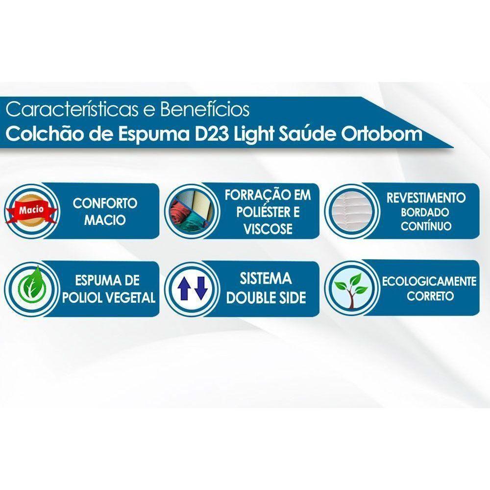 Colchão Solteiro Espuma D23 Light Saúde (78x188x14) - Ortobom - 5