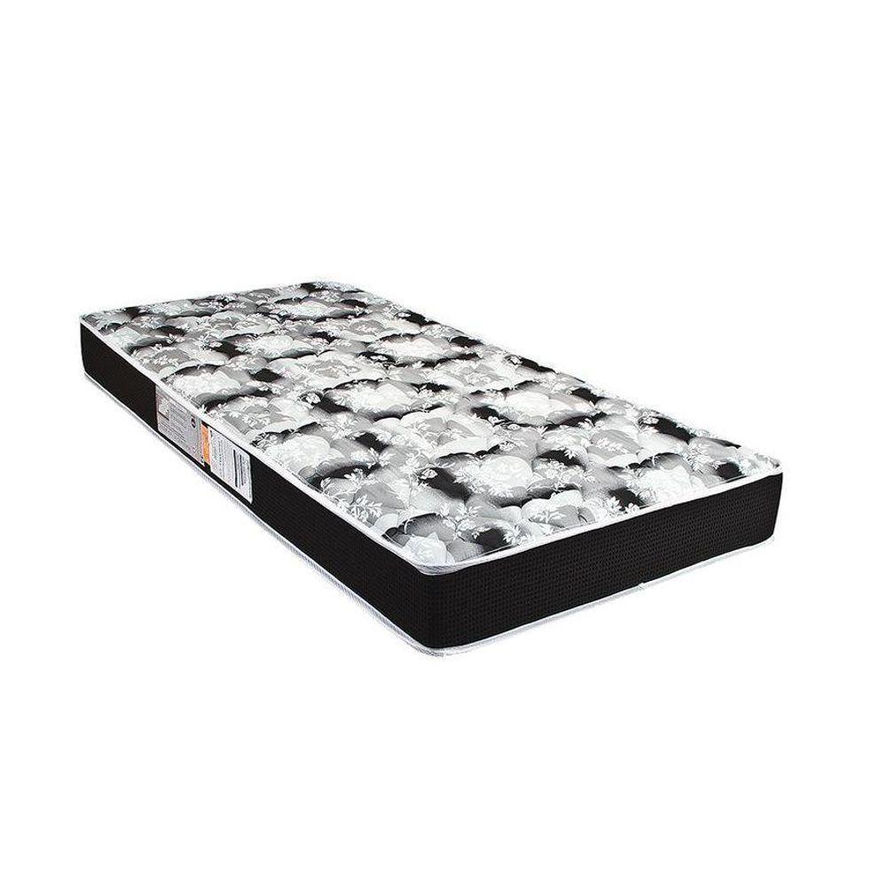 Colchão Solteiro Espuma D23 Roland Garros Black Bordado (78x188x14) - Luckspuma - 1