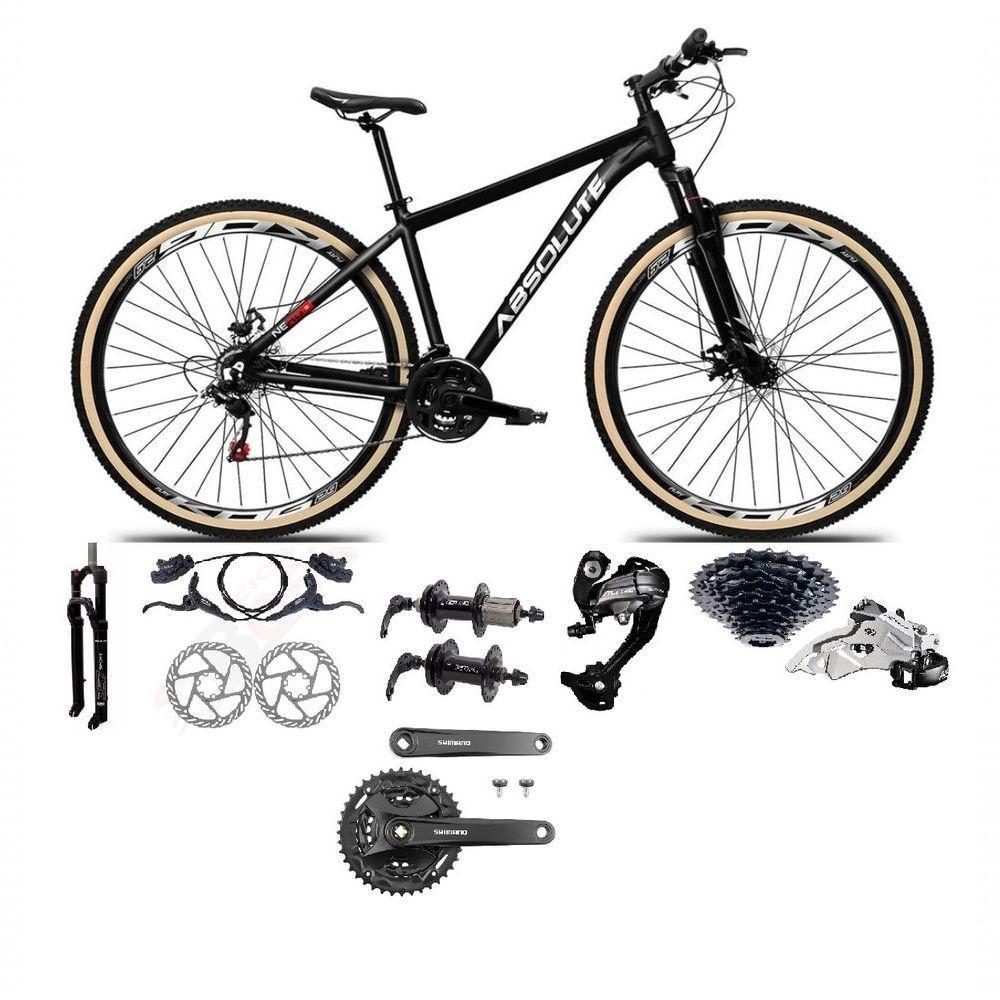 Bicicleta Aro 29 Absolute Nero 5 Câmbios 27v Shimano Altus Freios Hidráulicos Pneu Com Faixa - Preto Tam.19 - 1