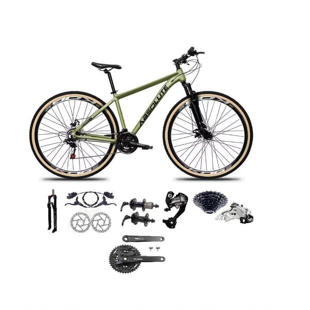 Bicicleta Aro 29 Absolute Nero 5 Câmbios 27v Shimano Altus Freios Hidráulicos Pneu Com Faixa - Oliva Tam.21 - 1