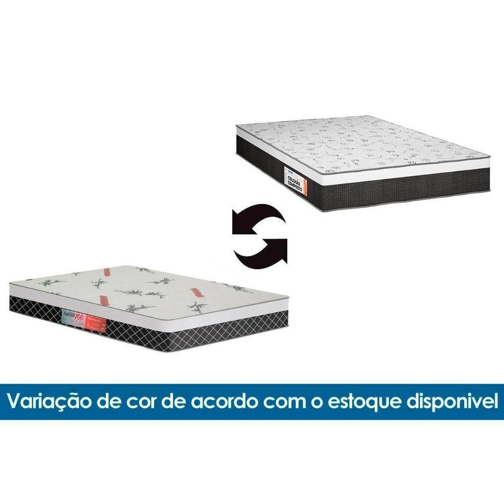 Cama Box Baú Casal: Colchão Anatômico Plumatex Falcon Ultra Firme + Base CRC Courano White(138x188) - 2
