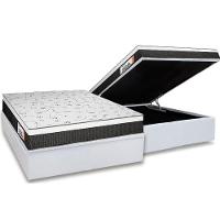 Cama Box Baú Casal: Colchão Anatômico Plumatex Falcon Ultra Firme + Base CRC Courano White(138x188) - 1