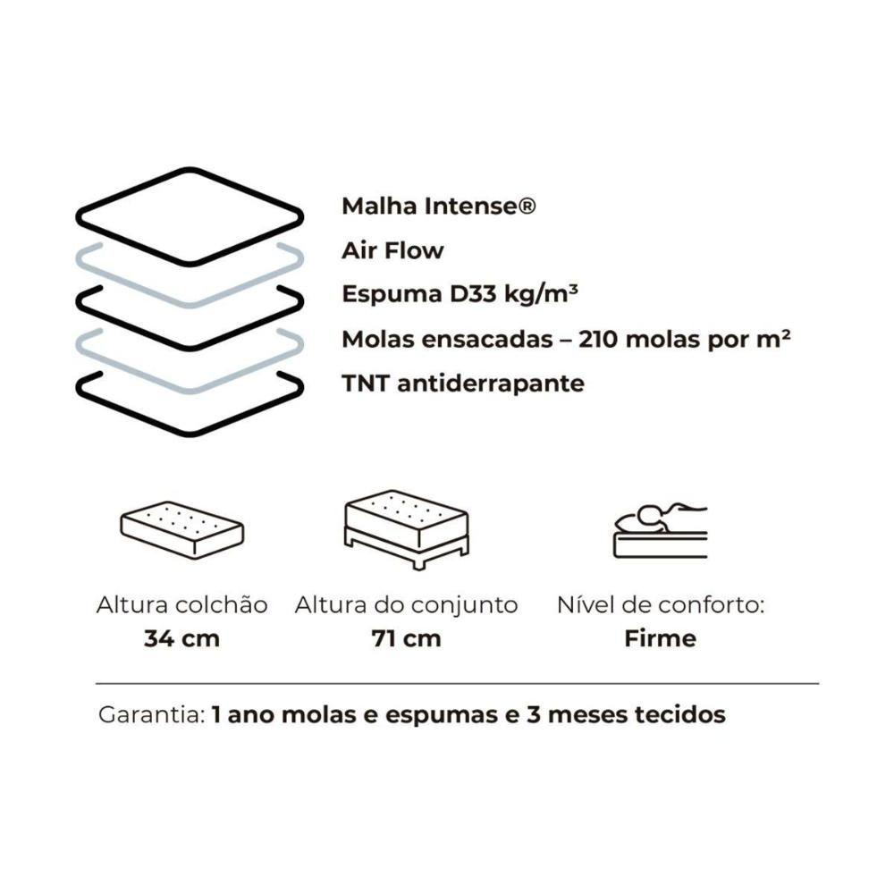 Colchão Casal Molas Ensacadas Presidencially Pillow Pocket (138x188x34) - Plumatex - 6