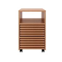 Gaveteiro p/ Escritório c/ 2 Gavetas e Rodizios Ripado ME4175 Amêndoa - Tecno Mobili - 2