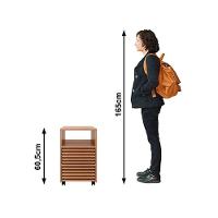 Gaveteiro p/ Escritório c/ 2 Gavetas e Rodizios Ripado ME4175 Amêndoa - Tecno Mobili