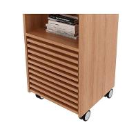 Gaveteiro p/ Escritório c/ 2 Gavetas e Rodizios Ripado ME4175 Amêndoa - Tecno Mobili - 5