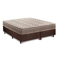 Cama Box King: Colchão Espuma D33 Paropas / Anatômico Confort Ultra Firme + Base CRC Fantasy Brown(193x203) - 1