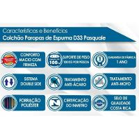 Colchão Solteiro Espuma D33 Pasquale Clean (88x188x14) - Paropas - 6