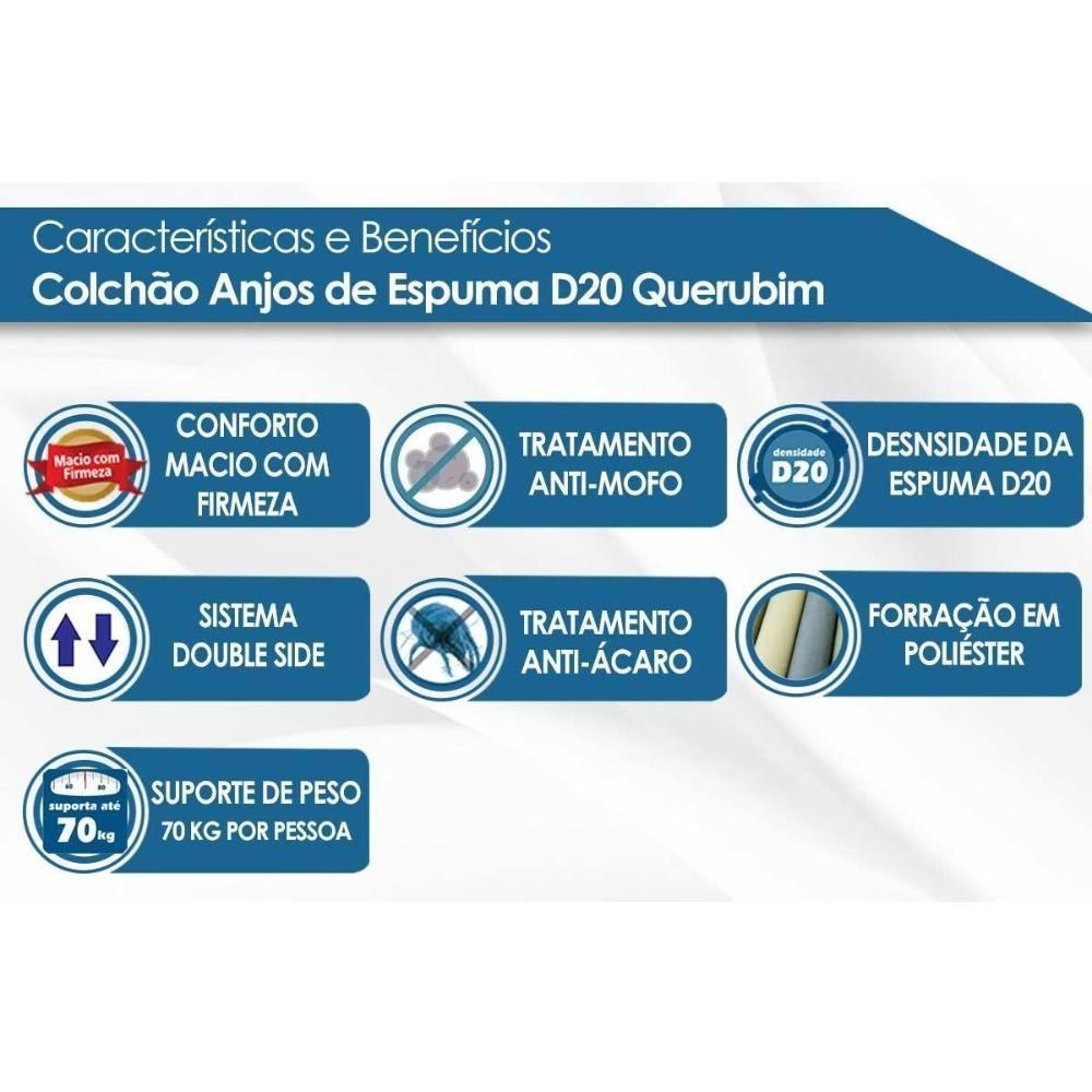 Colchão Solteiro Espuma D20 Querubim Liso (88x188x14) - Anjos - 5