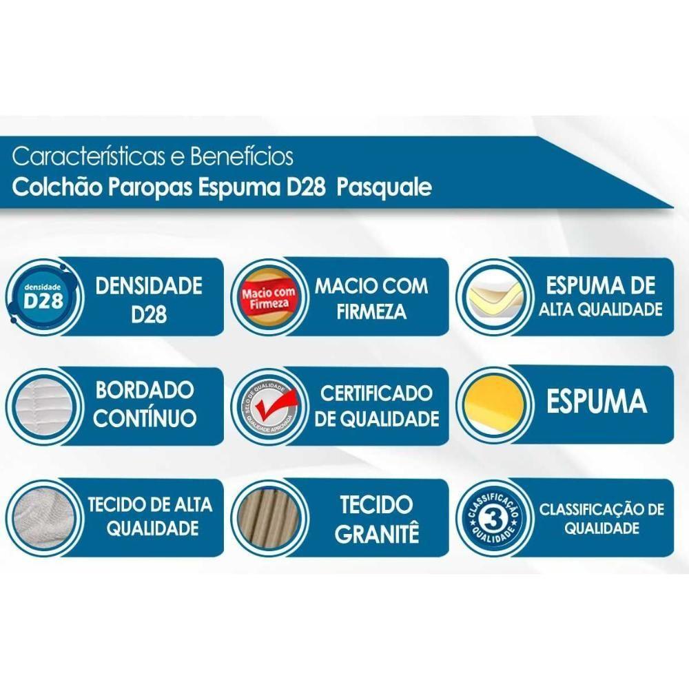 Colchão Casal Espuma D28 Pasquale Black (138x188x16) - Paropas - 4