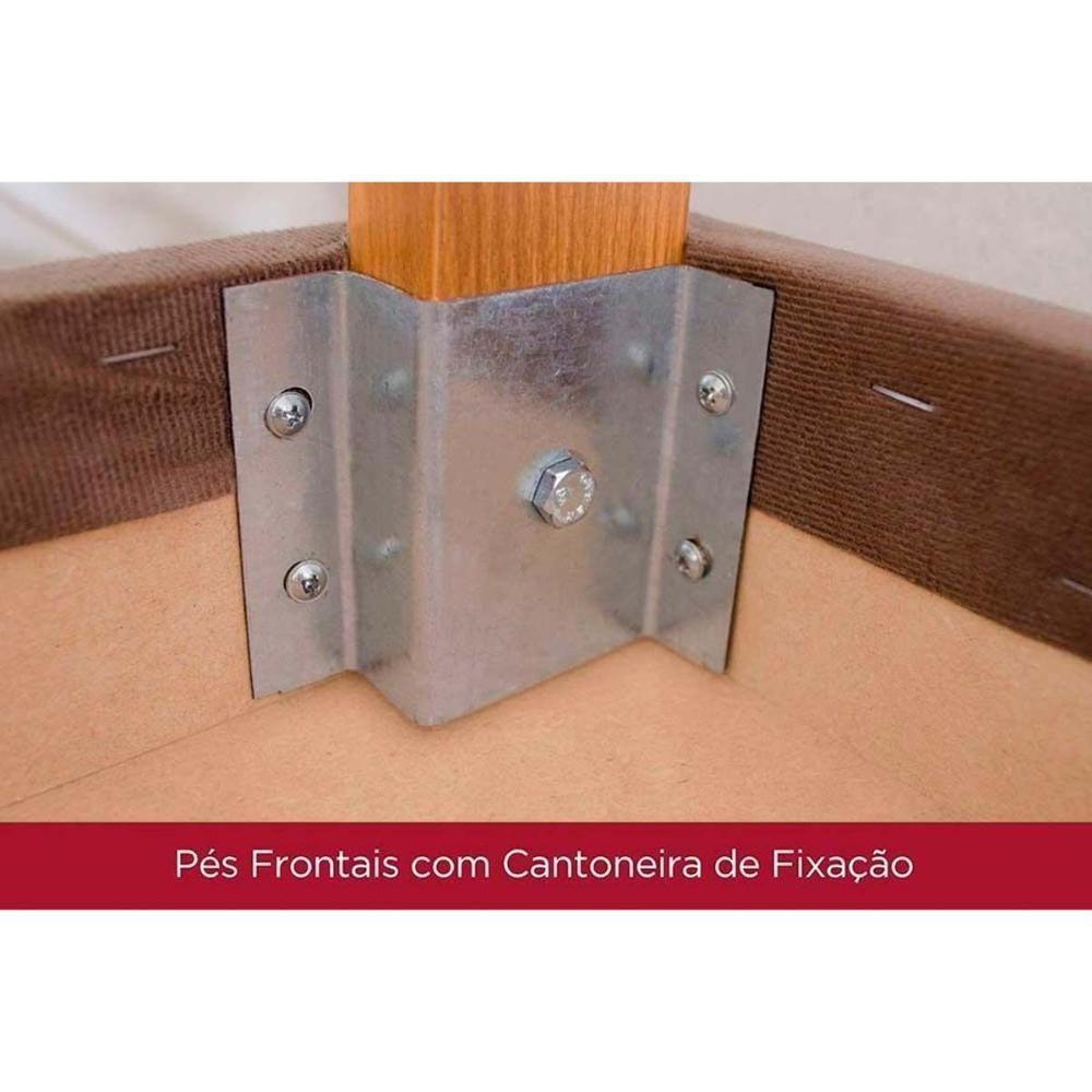 Sala de Jantar Completa Épic SC24 Tampo Madeirado c/ Vidro Canto Curvo 160x90cm e 6 Cadeiras Isa Nature/Linho - Henn - 4