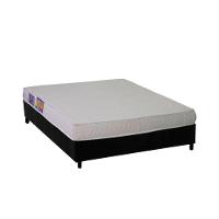 Conjunto Box Viúva: Colchão Espuma Ortobom D23 Light Saúde + Base CRC Suede Black(128x188) - 1