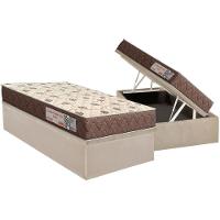 Conjunto Box Baú Solteiro: Colchão Espuma Orthoflex D28 Comfortpedic + Base CRC Suede Clean(88x188) - 1