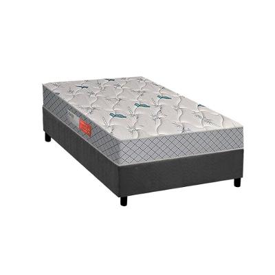 Conjunto Box Solteiro: Colchão Espuma Plumatex D26 Falcon Firme + Base CRC Suede Gray(88x188)