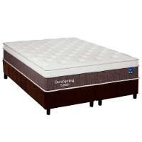 Conjunto Box King: Colchão Molas Plumatex Superlastic DuroSpring + Base CRC Suede Brown(193x203) - 1