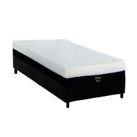 Conjunto Box Solteiro: Colchão Molas Luckspuma Masterpocket Gold Line Elastic Zipper + Base CRC Suede Black(88x188) - 1