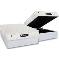 Conjunto Box Baú Casal: Colchão Espuma Luckspuma MasterPocket Satisfaction Plus White + Base CRC Courano White(138x188) - 1