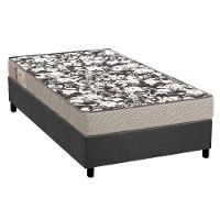 Conjunto Box Solteiro: Colchão Espuma Ortobom D26 Physical Ultra Resistente + Base CRC Suede Gray(88x188) - 1