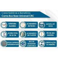 Conjunto Box Solteiro: Colchão Espuma Orthoflex D20 ComfortPedic + Base CRC Suede Black(88x188) - 2