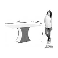 Sala de Jantar Completa Luiza SC42 Tampo Madeirado c/ Vidro Canto Curvo 120x80cm e 4 Cadeiras Tauá Nature/Linho - Henn - 8