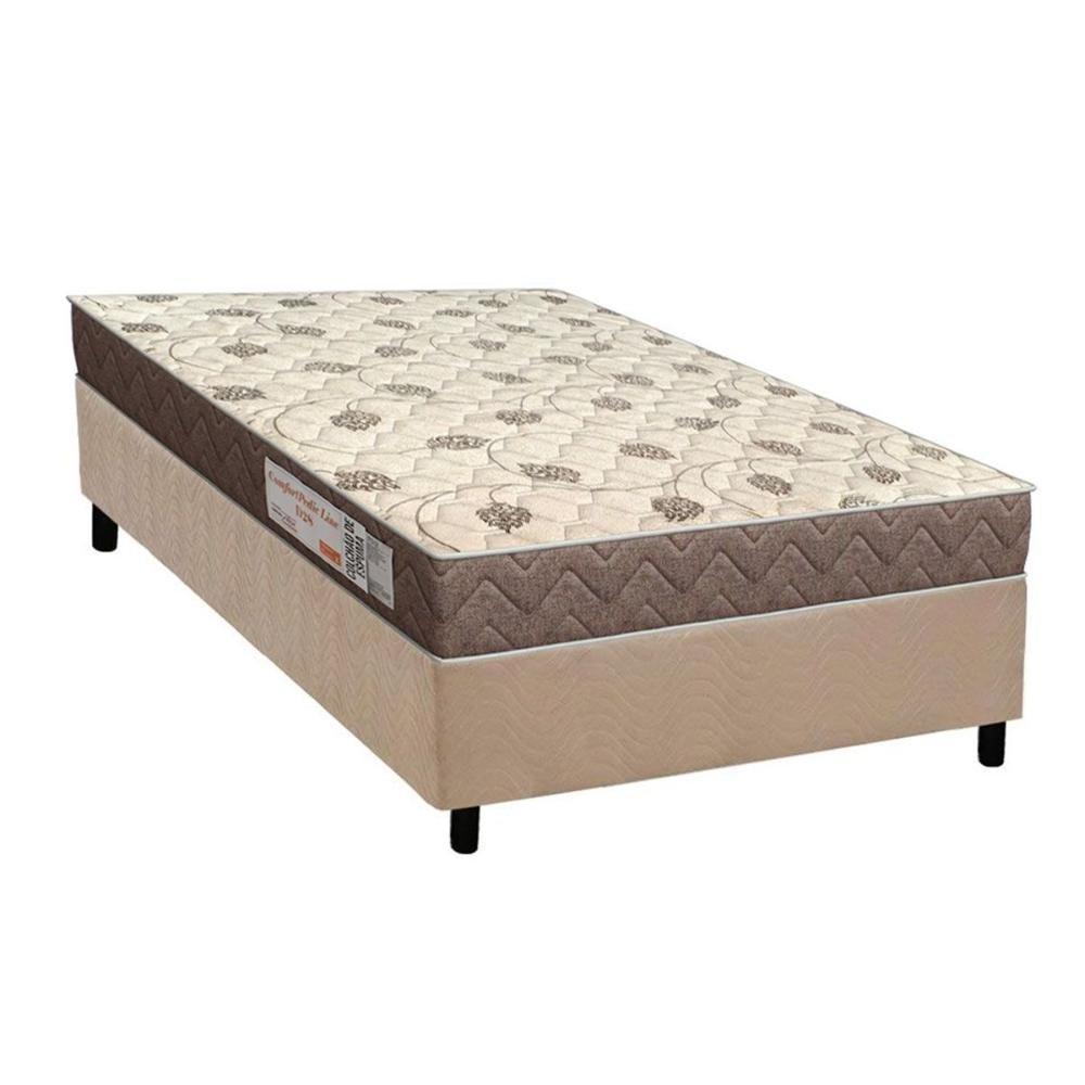 Conjunto Box Solteiro: Colchão Espuma Orthoflex D28 Comfortpedic+ Base CRC Suede Clean(78x188) - 1