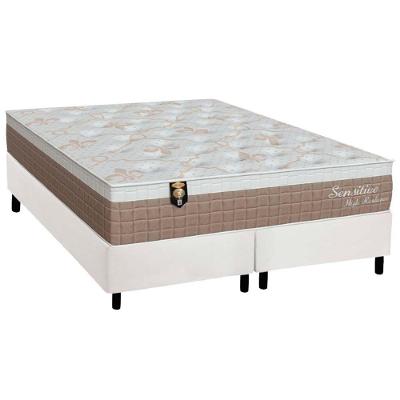 Conjunto Box King: Colchão Molas Orthoflex Ensacadas MasterPocket Sensitive + Base CRC Courano White(193x203)