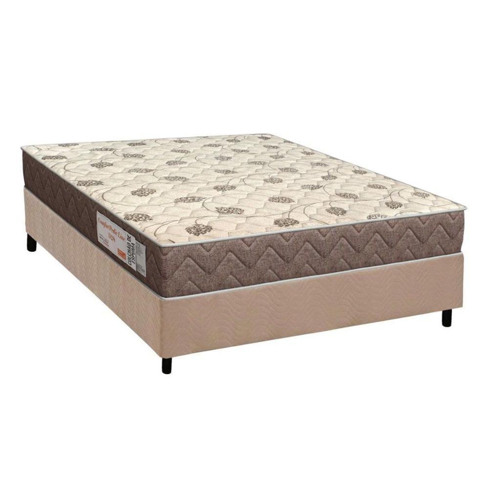 Conjunto Box Viúva: Colchão Espuma Orthoflex D28 Comfortpedic + Base CRC Suede Clean(128x188) - 1