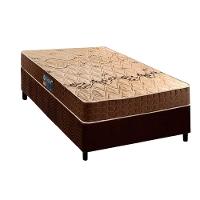 Conjunto Box Solteiro: Colchão Espuma Anjos D28 Confort Double Face + Base CRC Suede Brown(78x188) - 1