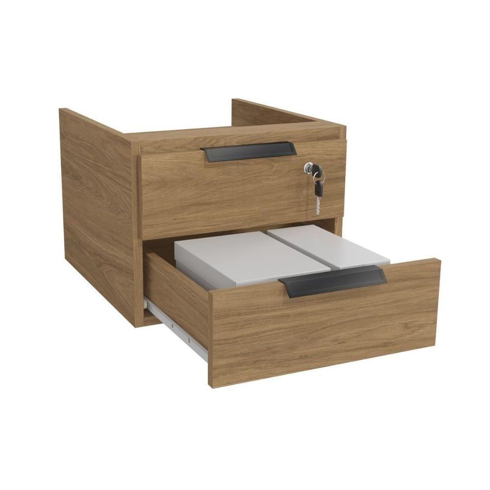 Gaveteiro p/ Escritório Versátil 2001A 2 Gavetas e 1 c/ Chave Itapuã - Kappesberg - 4