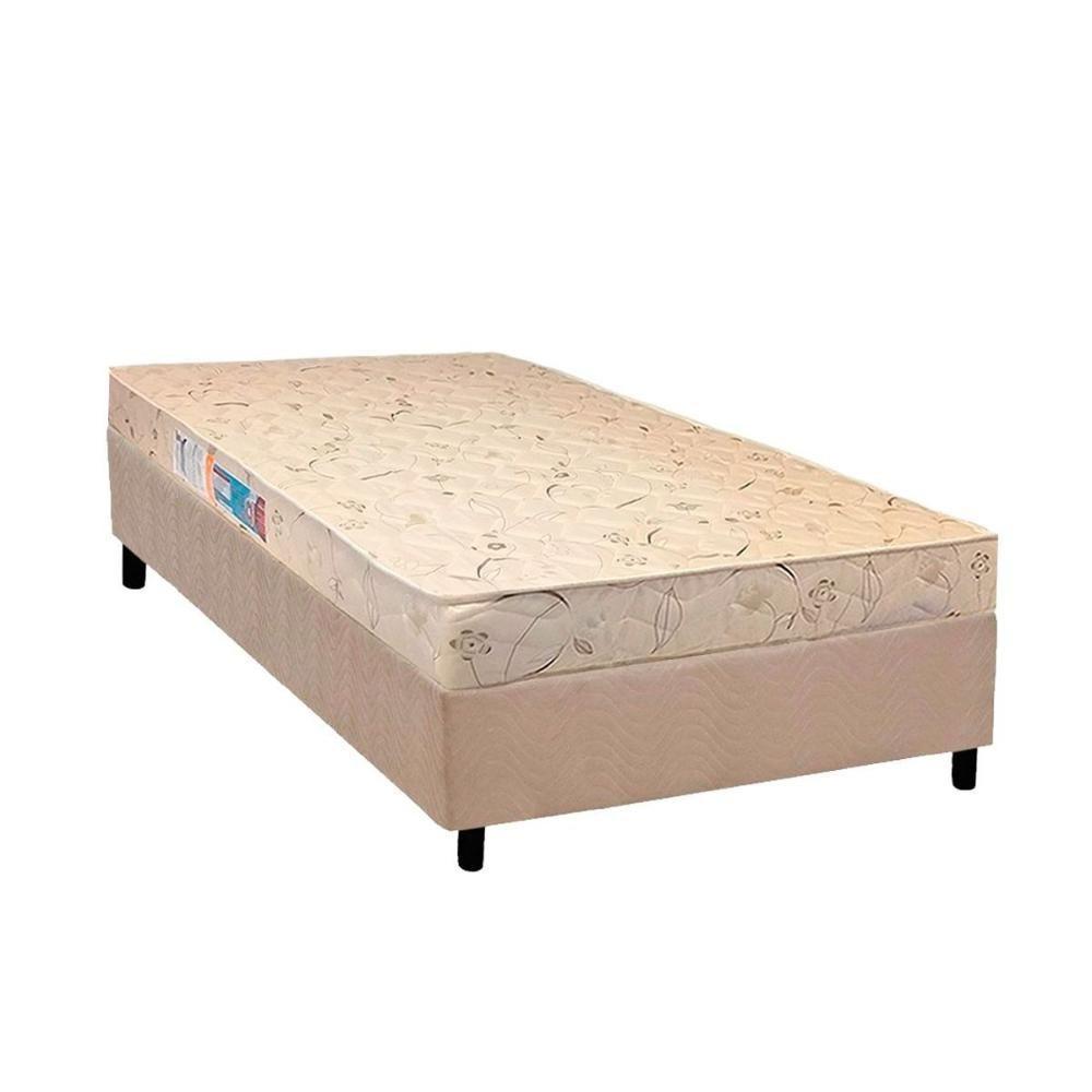 Conjunto Box Solteiro: Colchão Espuma Luckspuma D26 Serene + Base CRC Suede Clean(78x188) - 1