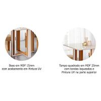 Sala de Jantar Completa Flora c/ Tampo Madeirado 94x94cm e 4 Cadeiras Maia Cinamomo/Suede Gengibre Bege - Cimol - 2