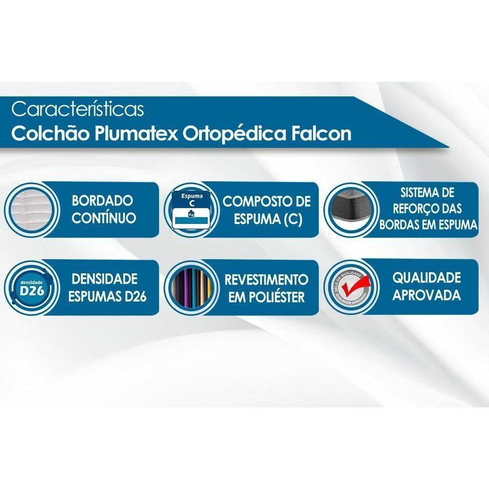 Colchão Casal Espuma Falcon Firme D26 (138x188x20) - Plumatex - 2