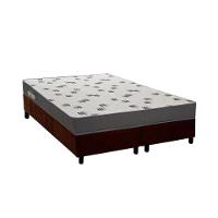 Conjunto Box Queen: Colchão Espuma Ortobom D33 Light Saúde + Base CRC Suede Brown (158x198) - 1