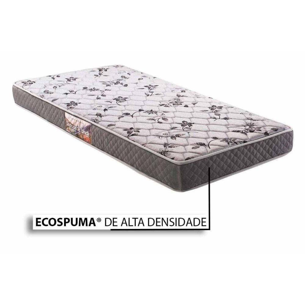 Cama Box Baú Solteiro: Colchão Anatômico Herval D28 / AG65 Ortopedic Black + Base CRC Courano White (88x188) - 7