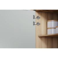 Armário Multiuso Lavanderia Marquesa c/ 2 Portas e 2 Gavetas 70cm Nature/Verde - Nesher - 7