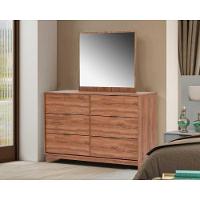 Cômoda Solteiro 1160 c/ 6 Gavetas c/ Espelho Freijo - Carraro - 1