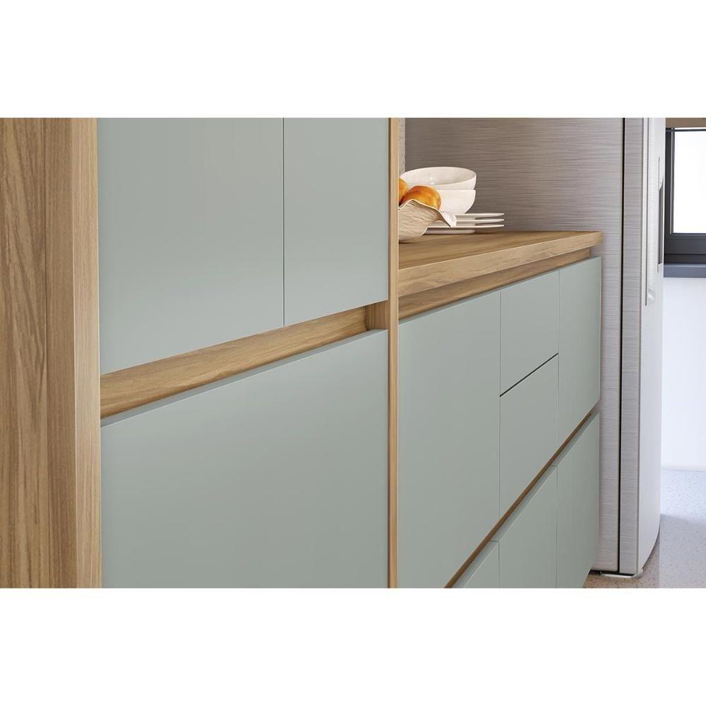 Armário Multiuso Lavanderia Rainha c/ 2 Portas e 2 Gavetas 70cm Nature/Verde - Nesher - 9