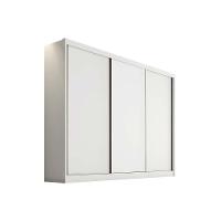 Guarda Roupa Solteiro 3 Portas e 4 Gavetas Sollo/Logan Branco - Novo Horizonte - 1