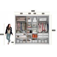 Guarda Roupa Solteiro 3 Portas e 4 Gavetas Sollo/Logan Branco - Novo Horizonte - 4