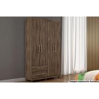 Guarda Roupa Solteiro 4 Portas e 2 Gavetas Canadá Plus Cacau - Conquista - 2