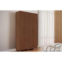 Guarda Roupa Solteiro 4 Portas e 2 Gavetas Canadá Plus Cacau - Conquista - 10