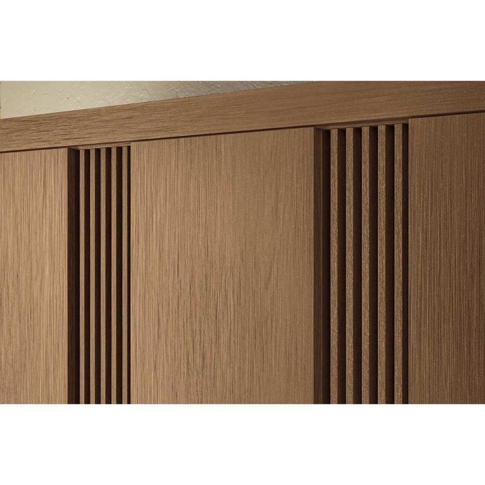 Guarda Roupa Solteiro 3 Portas 3 Gavetas c/ Espelho 3.3 Aurora jatoba/Areia - Santos Andirá - 2