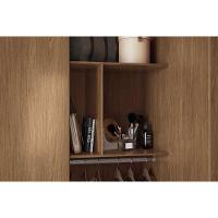 Guarda Roupa Solteiro 3 Portas 3 Gavetas c/ Espelho 3.3 Aurora Jatoba - Santos Andirá - 5